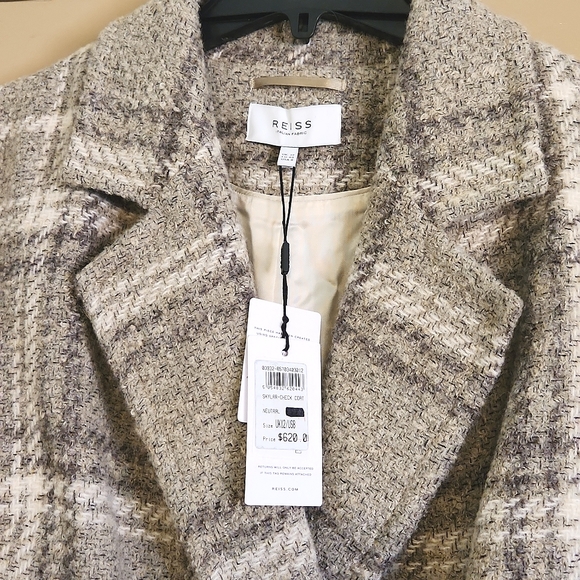 NWT REISS | Checkered Coat - Picture 8 of 11